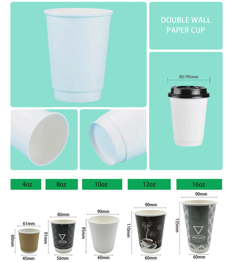 Packet Size: 25 250 to 360 Double Wall Paper Cup at Rs 3/piece in